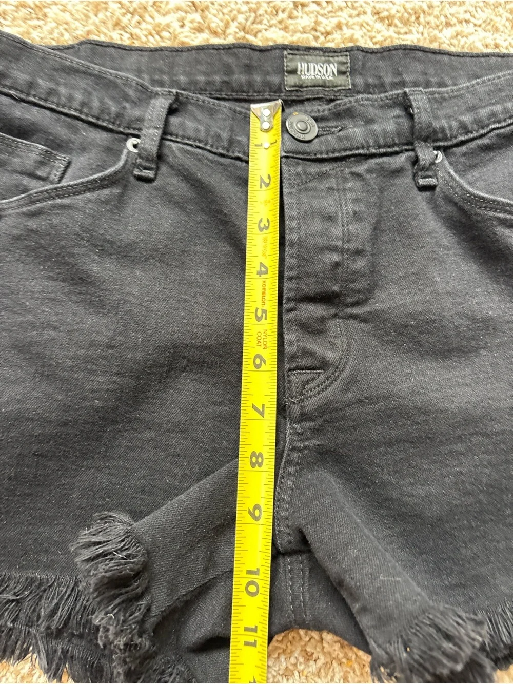 Hudson Jeans Libertine Boyfriend Shorts Black Stud Sz 29